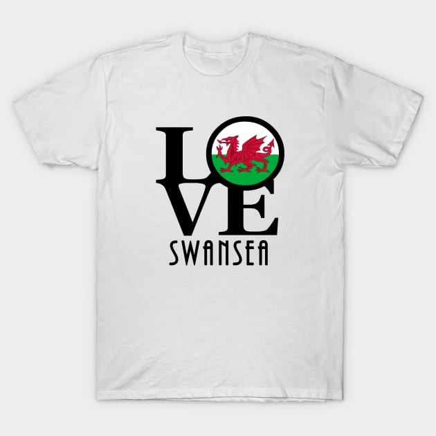 LOVE Swansea Wales T-Shirt by UnitedKingdom